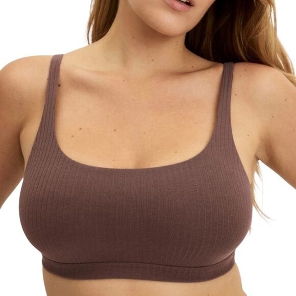 knix Other - Knix Rib Scoop Bralette Bra Espresso Limited Edition Brown S